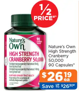 Good Price Pharmacy Nature's Own High Strength Cranberry offer