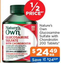 Good Price Pharmacy Nature's Own Glucosamine Sulfate with Chondroitin offer