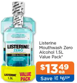 Good Price Pharmacy Listerine Mouthwash Zero Alcohol offer