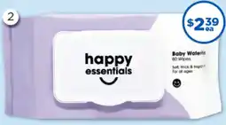 Good Price Pharmacy Happy Essentials Baby Water Wipes offer