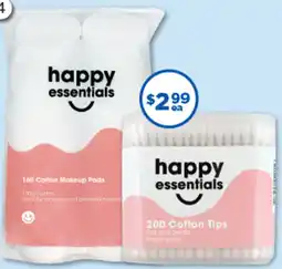 Good Price Pharmacy Happy Essentials Cotton Pads or Cotton Tips offer