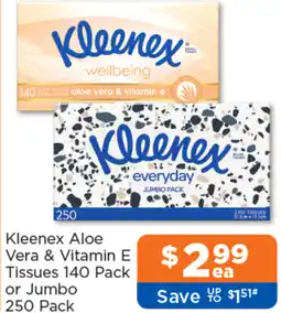 Good Price Pharmacy Kleenex Aloe Vera & Vitamin E Tissues or Jumbo offer