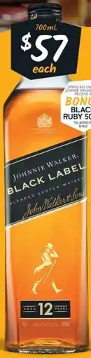 Cellarbrations Johnnie Walker Black Label Whisky offer