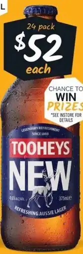 Cellarbrations Tooheys New Stubbies offer