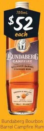 Cellarbrations Bundaberg Bourbon Barrel Campfire Rum offer