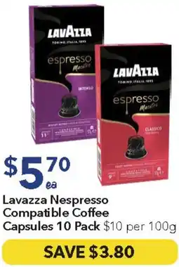 Ritchies Lavazza Nespresso Compatible Coffee Capsules offer