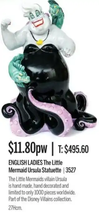 English Ladies The Little Mermaid Ursula Statuette
