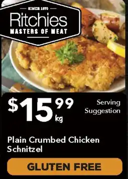 Ritchies Plain Crumbed Chicken Schnitzel offer