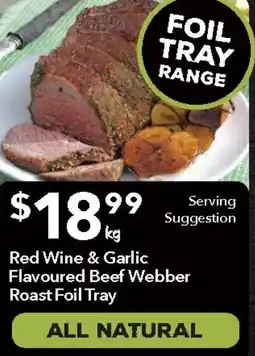 Ritchies Red Wine & Garlic Flavoured Beef Webber Roast Foil Tray offer
