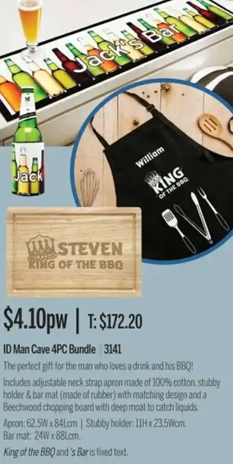 ID Man Cave 4Pc Bundle