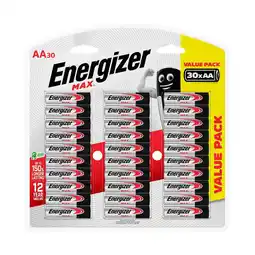 Energizer Max AA Battery 30 Pack