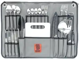 Autopro Rough Country Canvas Cutlery Roll-24 Piece Stainless Steel offer