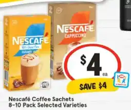 IGA Nescafé Coffee Sachets 8-10 Pack Selected Varieties offer