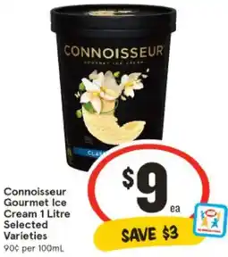 IGA Connoisseur Gourmet Ice Cream Selected Varieties offer