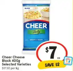 IGA Cheer Cheese Block Selected Varieties offer
