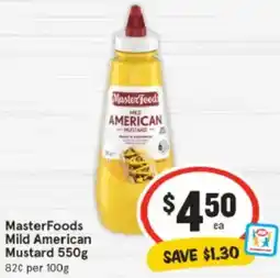 IGA MasterFoods Mild American Mustard offer