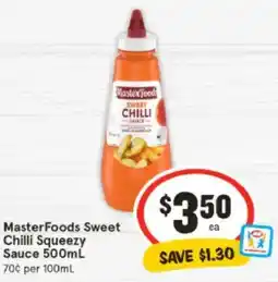IGA MasterFoods Sweet Chilli Squeezy Sauce offer