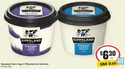 IGA Gippsland Dairy Yogurt Selected Varieties offer