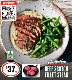 IGA Beef scotch fillet steak offer
