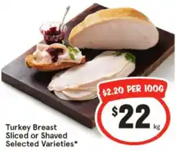 IGA Turkey Breast Sliced or Shaved Selected Varieties offer
