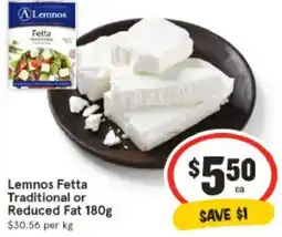 IGA Lemnos Fetta Traditional or Reduced Fat offer
