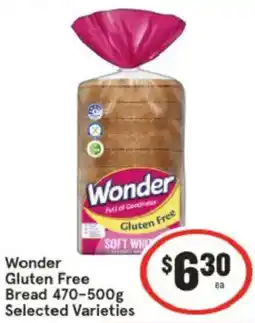 IGA Wonder Gluten Free Bread Selected Varieties offer