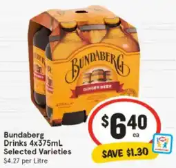 IGA Bundaberg Drinks Selected Varieties offer