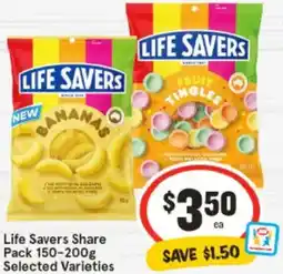 IGA Life Savers Share Pack Selected Varieties offer