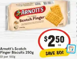 IGA Arnott's Scotch Finger Biscuits offer
