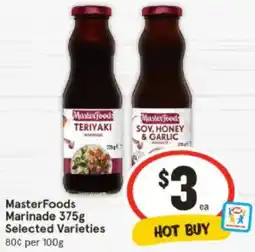 IGA MasterFoods Marinade Selected Varieties offer