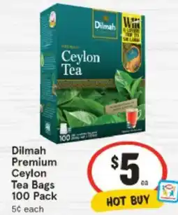 IGA Dilmah Premium Ceylon Tea Bags offer