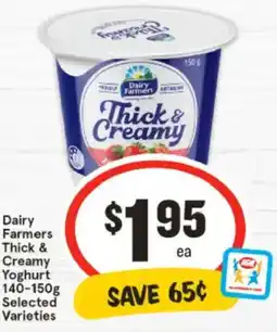 IGA Dairy Farmers Thick & Creamy Yoghurt Selected Varieties offer