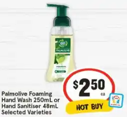IGA Palmolive Foaming Hand Wash or Hand Sanitiser Selected Varieties offer