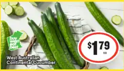 IGA West Australian Continental Cucumber offer
