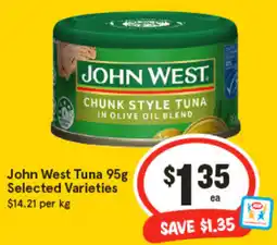 IGA John West Tuna Selected Varieties offer