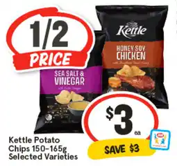IGA Kettle Potato ChipsKettle Potato Chips 150-165g Selected Varieties Selected Varieties offer