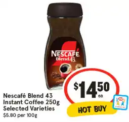 IGA Nescafé Blend 43 Instant Coffee Selected Varieties offer