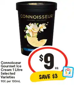 IGA Connoisseur gourmet Ice Cream Selected Varieties offer