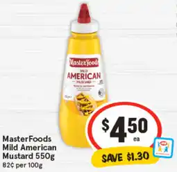 IGA MasterFoods Mild American Mustard offer