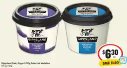 IGA Gippsland Dairy Yogurt Selected Varieties offer