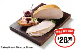 IGA Turkey Breast Sliced or Shaved offer