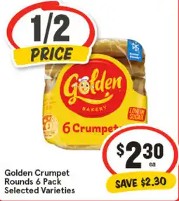 IGA Golden Crumpet Rounds 6 Pack Selected Varieties offer