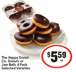 IGA The Happy Donut Co. Donuts or Jam Balls 4 Pack Selected Varieties offer