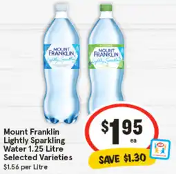 IGA Mount Franklin Lightly Sparkling Water offer