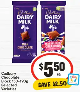 IGA Cadbury Chocolate Block Selected Varieties offer