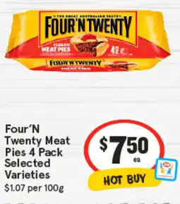 IGA Four'N Twenty Meat Pies Selected Varieties offer