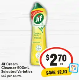 IGA Jif Cream Cleanser Selected Varieties offer
