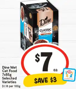 IGA Dine Wet Cat Food Selected Varieties offer