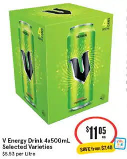 IGA V Energy Drink Selected Varieties offer