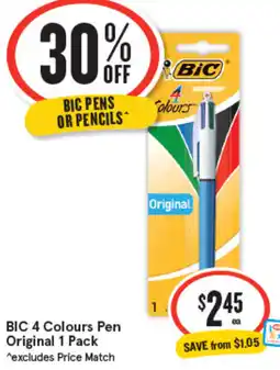 IGA Bic 4 colours pen original offer